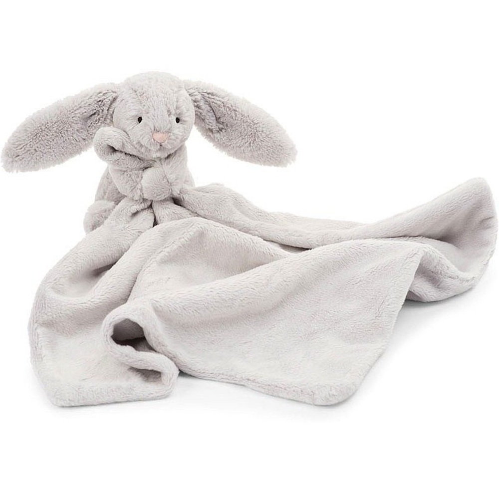 Jellycat Bashful Soother Security Blanket-Bashful Grey Bunny